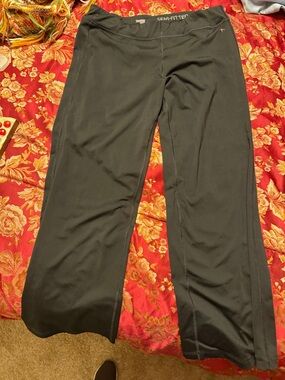 Danskin Now Black Semi-Fit Active Track Pants